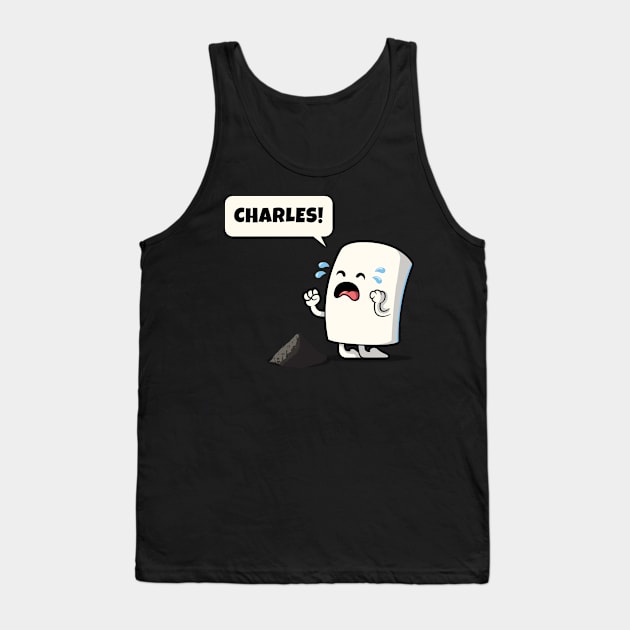 Camping Marshmallow missing it's friend Tank Top by Messy Nessie
